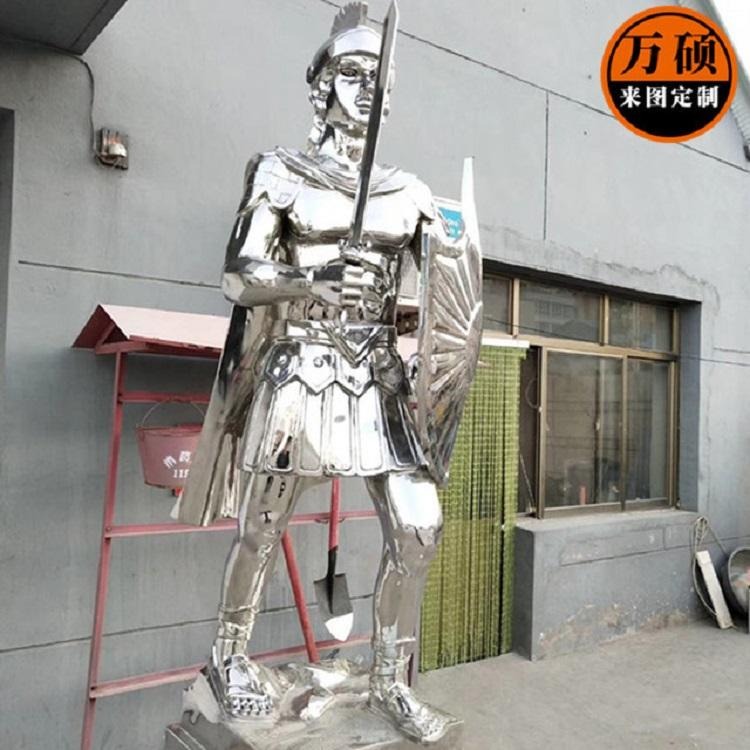 304不锈钢镜面人物动物雕塑 广场商业街雕塑装饰摆件 厂家定做 万硕