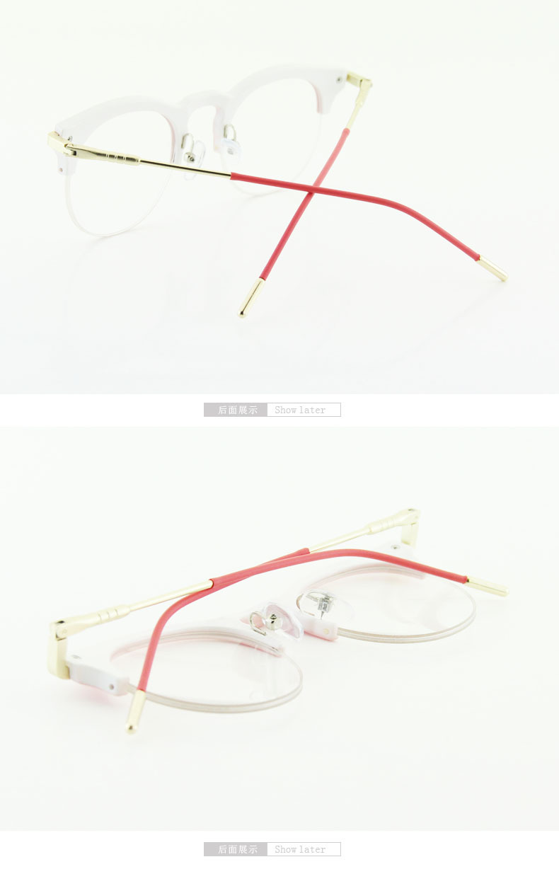 2016个性半框眼镜架 韩版明星大框平光眼镜 女潮近视眼镜框男配镜示例图17