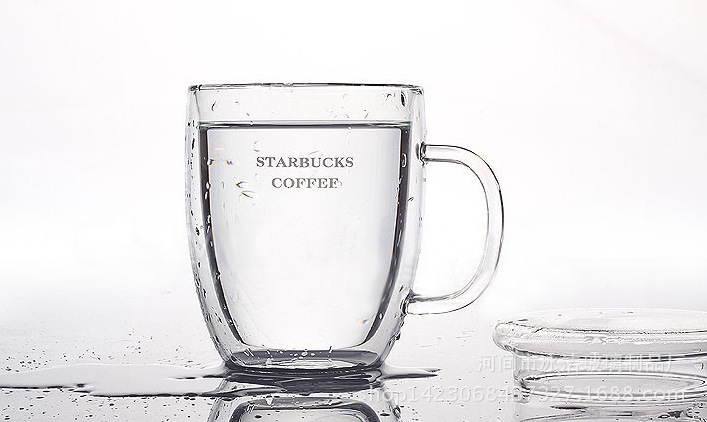 厂家 特价销售耐高温可加热双层玻璃杯双层星巴克马克杯 水杯示例图7