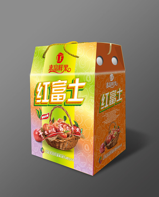 红富士包装盒-红富士苹果礼盒 专业生产水果包装盒图片