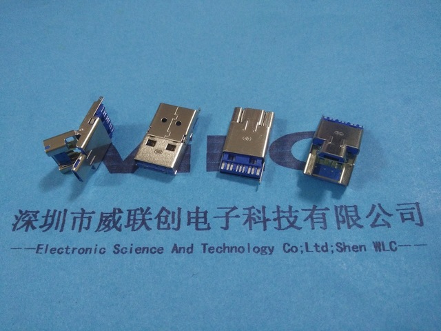 二合一翻盖式公头AM USBMICRO USBSMT沉板式OTG焊板式