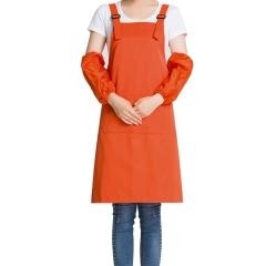 红素围裙定制LOGO印字韩版 500件起订不单独零售