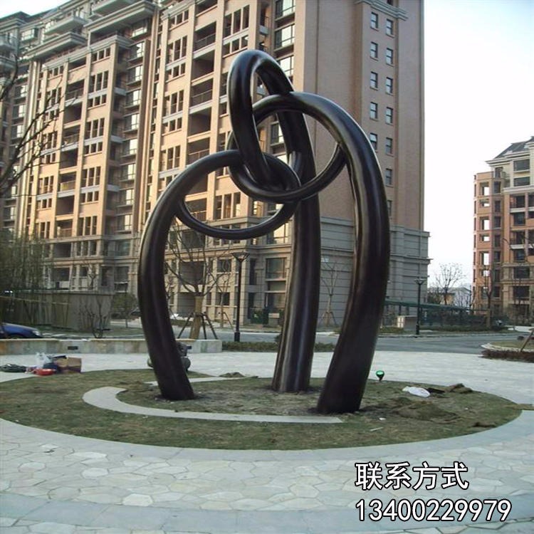 不锈钢雕塑 抽象圆柱雕塑 小区广场景观摆件 怪工匠