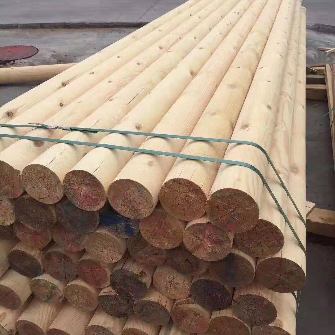 山东济南 防腐木木料 木材加工 加工圆木棒 圆实木柱子 防腐木木料 方木木板