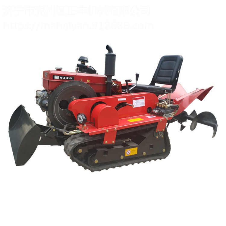 可以坐人的履带式旋耕机 小型微耕机 大棚用的土壤耕整施肥机