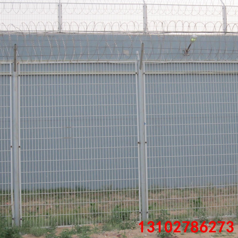 钢网墙生产厂家-山东看守所钢网墙-看守所钢网墙AB门图片