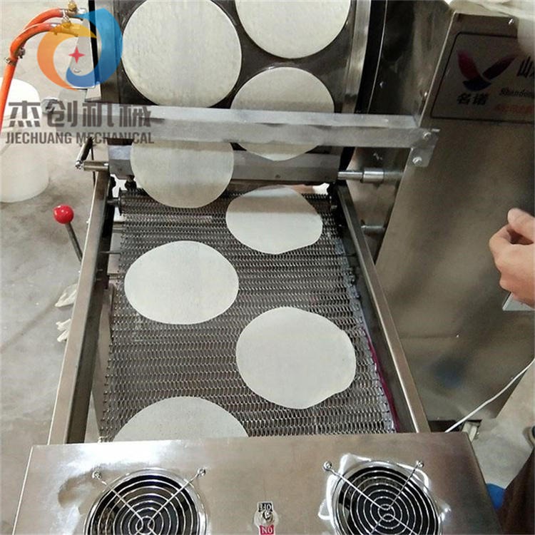 香煎薄脆饼机 加工定制薄饼机设备 自动化速度可调烤鸭饼机器