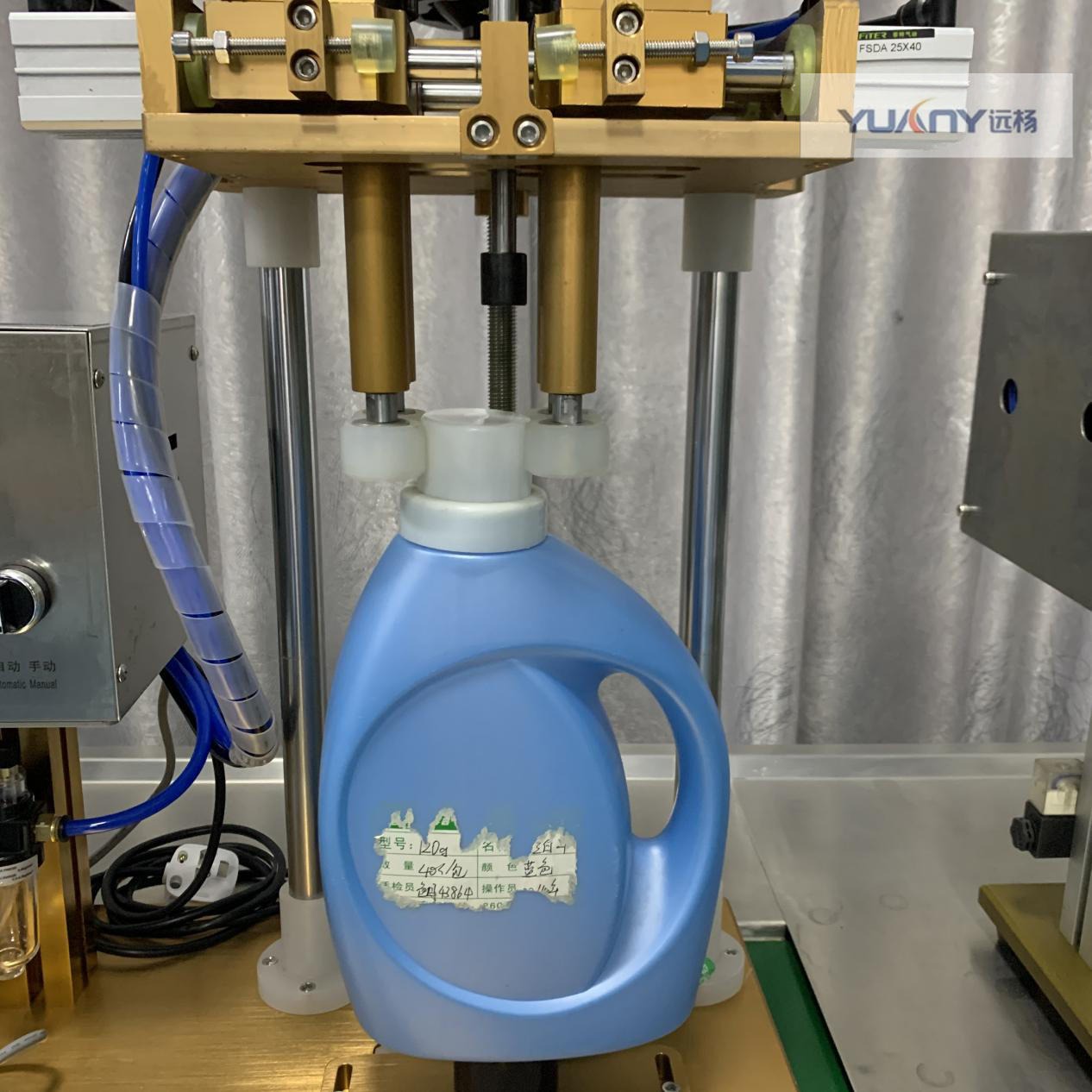 远杨yy-12260双电机半自动台式矿泉水瓶旋盖机 芝麻酱瓶拧盖机