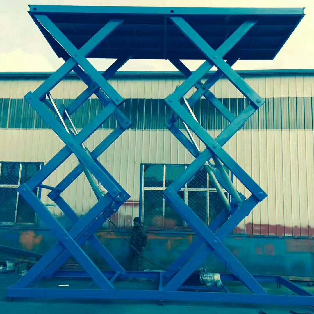 潍坊市销售剪叉式货梯 剪叉式汽车升降机 双体固定起重机启运直销图片