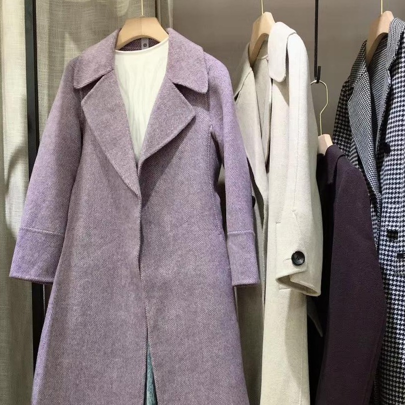迪莱珂斯2020年冬款双面羊绒‬大衣品牌服装厂家 品牌折扣批发中长款潮牌