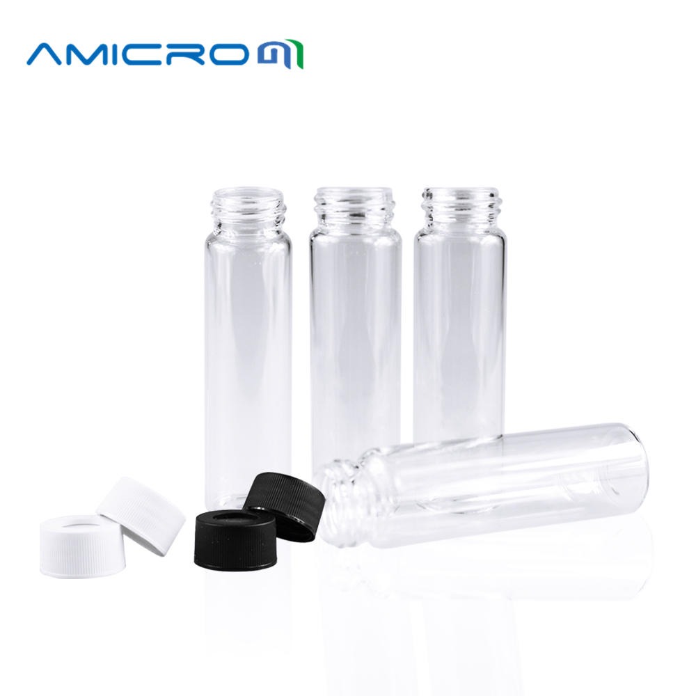 Amicrom 40ml螺口进样瓶吹扫捕集玻璃样品瓶EPA VOA透明储存瓶100只/盒B-40ML-24-V1001C图片