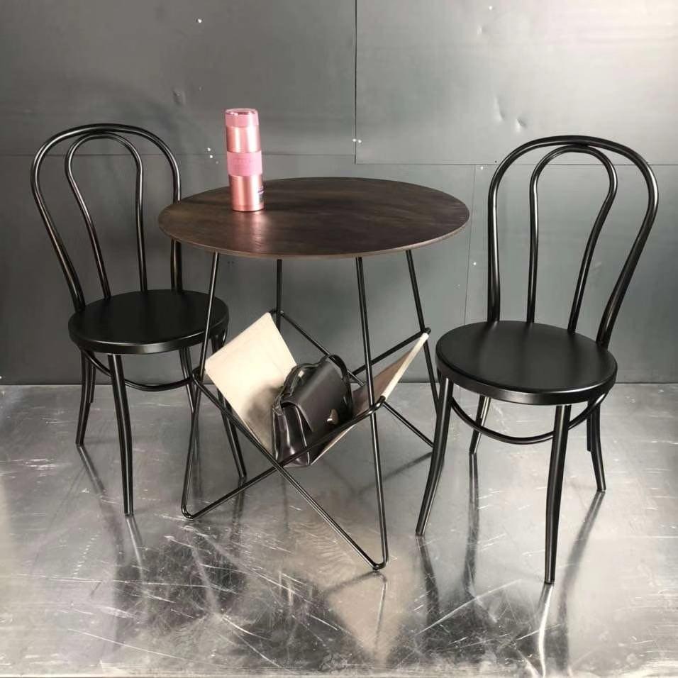 工业风铁艺餐椅 金属餐椅 酒吧桌椅 仿木桌椅  定制餐桌