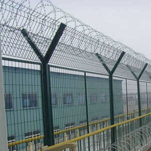 护栏网,机场护栏网,Y型安全防御护网,围栏网,防护网,监狱围墙网,茂群丝网