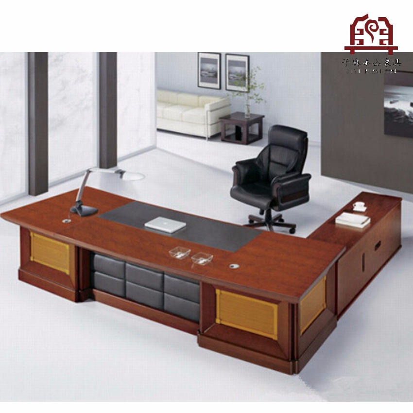 上海工厂生产销售 实木油漆木皮大班台 老板办公桌 大班台 子舆家具 ZY-Z-017