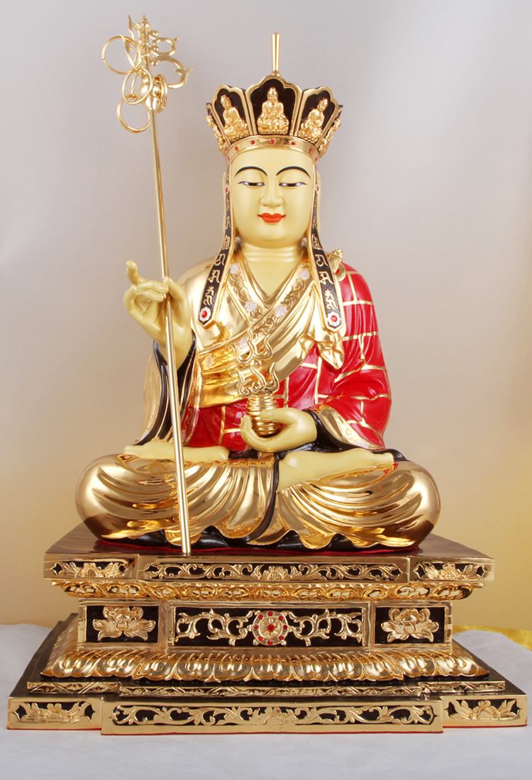 佛像 温州优质佛像厂家批发供应极彩地藏王佛像 木雕地藏王菩萨 站像地藏王佛像