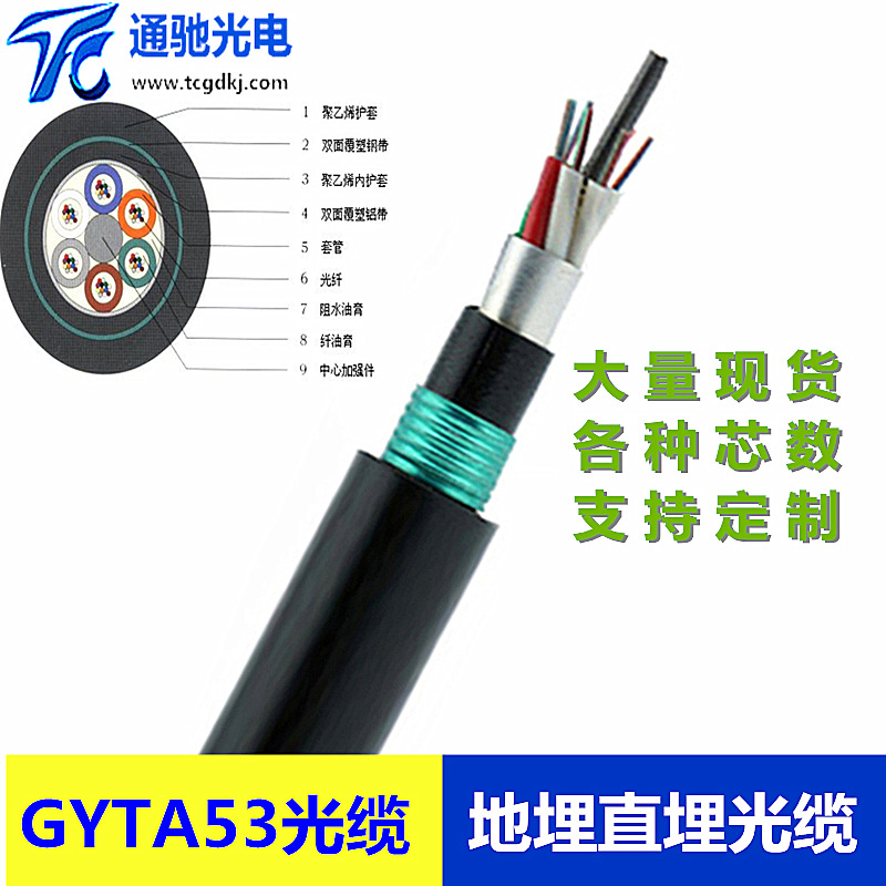 室外光缆直埋地埋双铠双护套GYTA53-24B1芯层绞式光纤质量保障示例图4