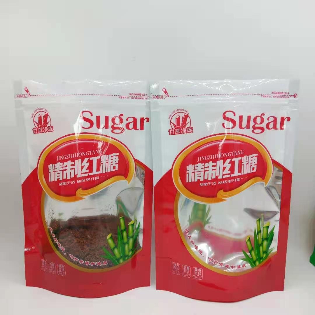 26-1红糖包装袋 红色规格16*24 塑料食品袋 糖类密封防潮加厚自立袋 定制食品彩印包装