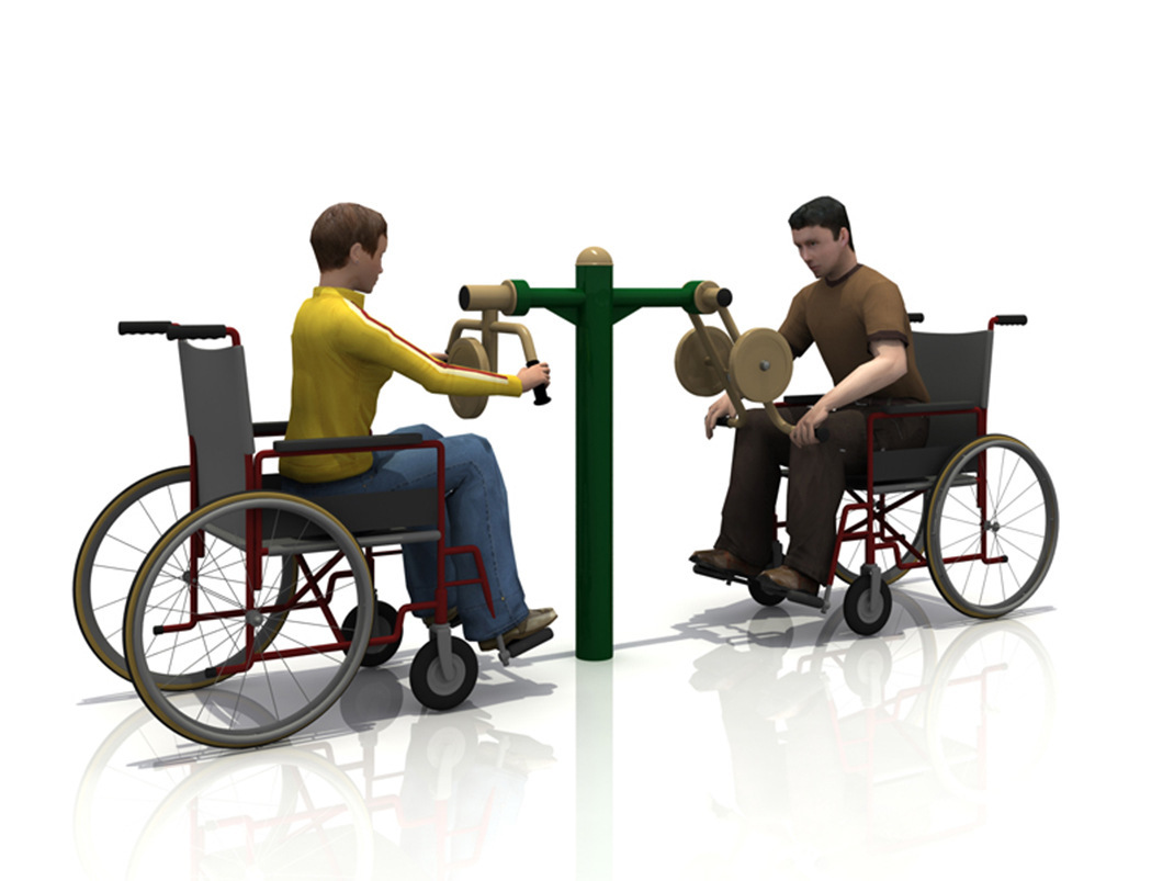 厂家直销室外健身器材、户外健身路径残疾人专用设施/上拉钟摆器示例图2