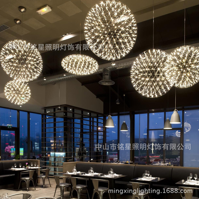 西班牙圆球形吊灯烟火花火LED客厅酒吧西餐厅球型星球Moooi餐厅灯 铭星厂家直供 节省25percent采购成本