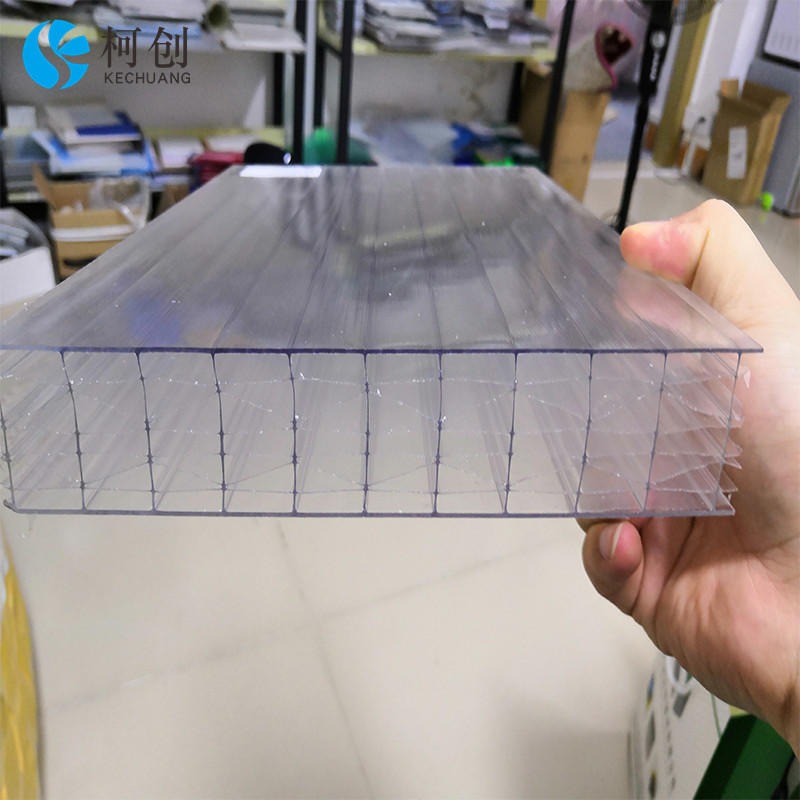空心PC板加工12mm防静电pc阳光板米字格板 定制透明聚碳酸酯PC板加工厂家柯创