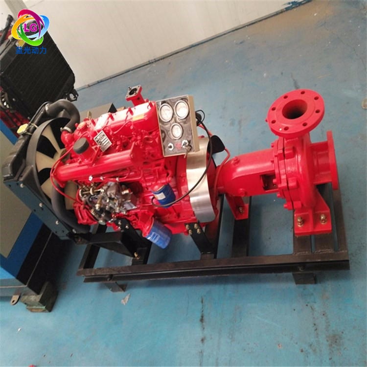 厂家直销大流量高扬程移动式490柴油机消防泵 多级抽水泵蓝光动力图片