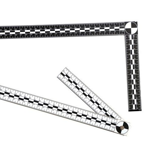30x15厘米双面黑白折角尺（可调角度） PVC照相比例尺