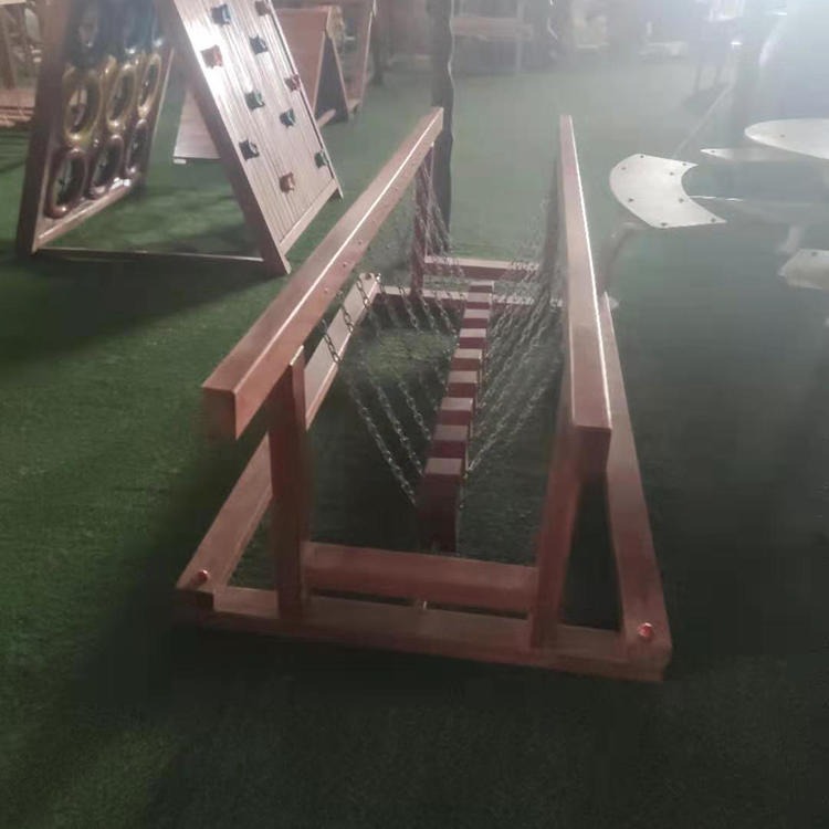 智创 ZC-1 木质荡桥 树桩荡桥 幼儿园配套设备 木质荡桥平衡训练器