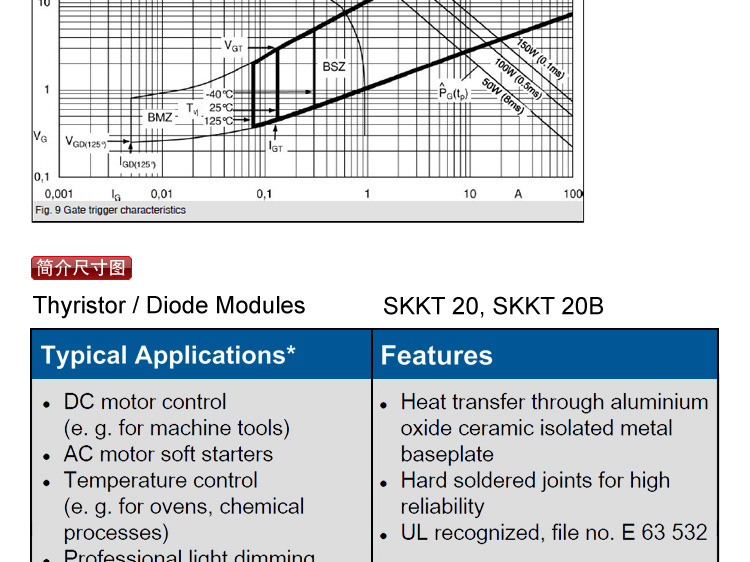 电池充放电用 SKKT20/16E SKKT20  西门康外形 变频器设备用模块示例图10