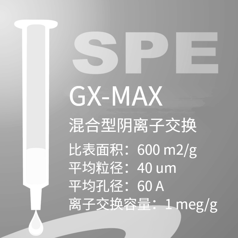 GX系列  MAX固相萃取柱30mg/1mlSPE小柱 苏丹红检测化妆品分析同Waters Oasis MAX以及SAX
