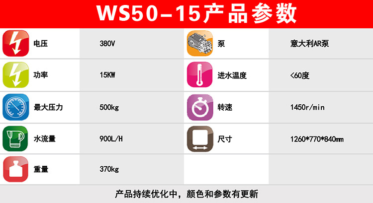 WS50-15高压清洗机500kg铸造业毛刺处理墙面石灰毛刺冲洗机凯叻示例图2