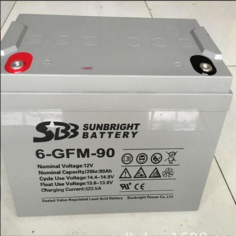 SBB圣豹蓄电池6-GFM-90免维护干电池12V90AH厂家直销 储能UPS电池图片