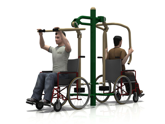 通奥专业研发各种运动健身器材室内外残疾人健身路径坐推坐拉