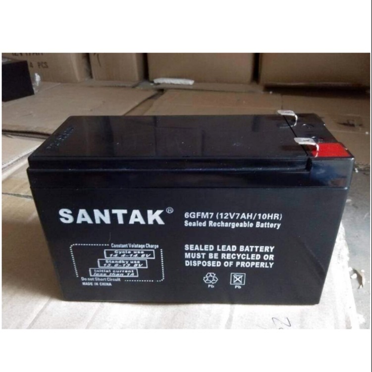 供应美国SANTAK山特蓄电池6GFM-7铅酸免维护固定型应急电源12V7ah