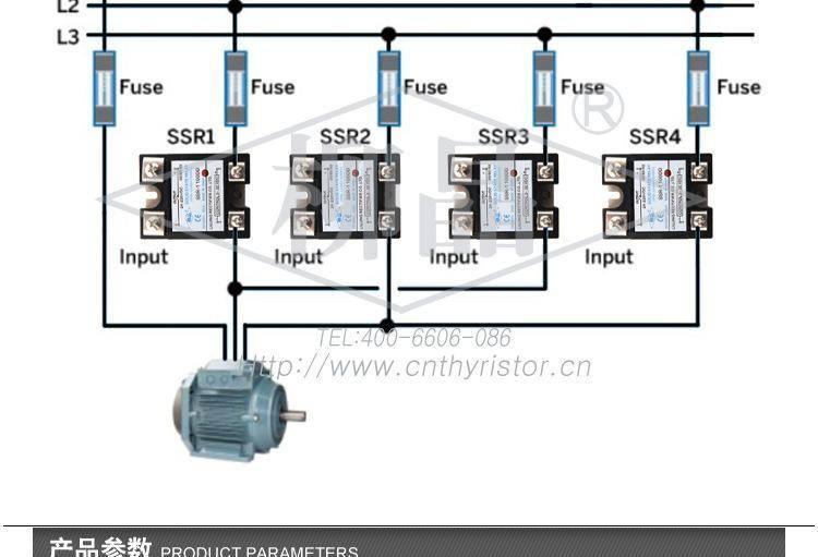 柳晶 JGX-3D3840 SSR-3 40DA 电炉加热恒温系统用 三相固态继电器示例图11