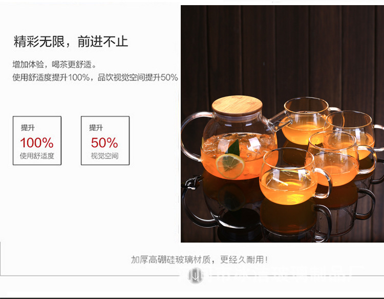 厂家销售大容量冷水壶凉水壶果汁玻璃1.8L大茶壶家居酒店使用示例图10