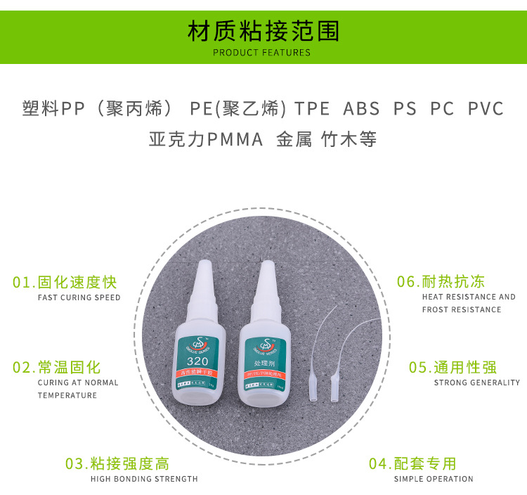 聚乙烯胶水厂家 320高粘度聚乙烯塑料粘合剂 pe工程塑料专用胶水示例图5