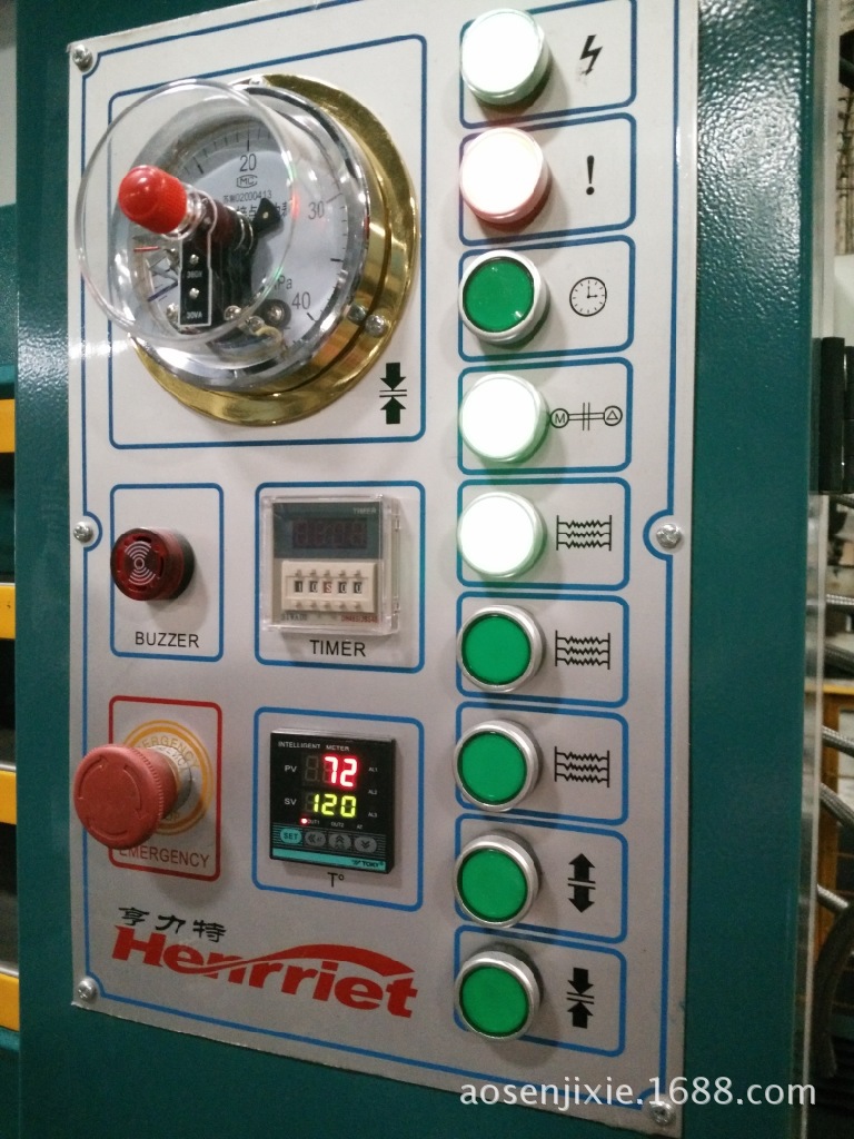 亨力特生产三层120吨4X10尺木工板贴木皮热压机 多层热压机价格示例图8