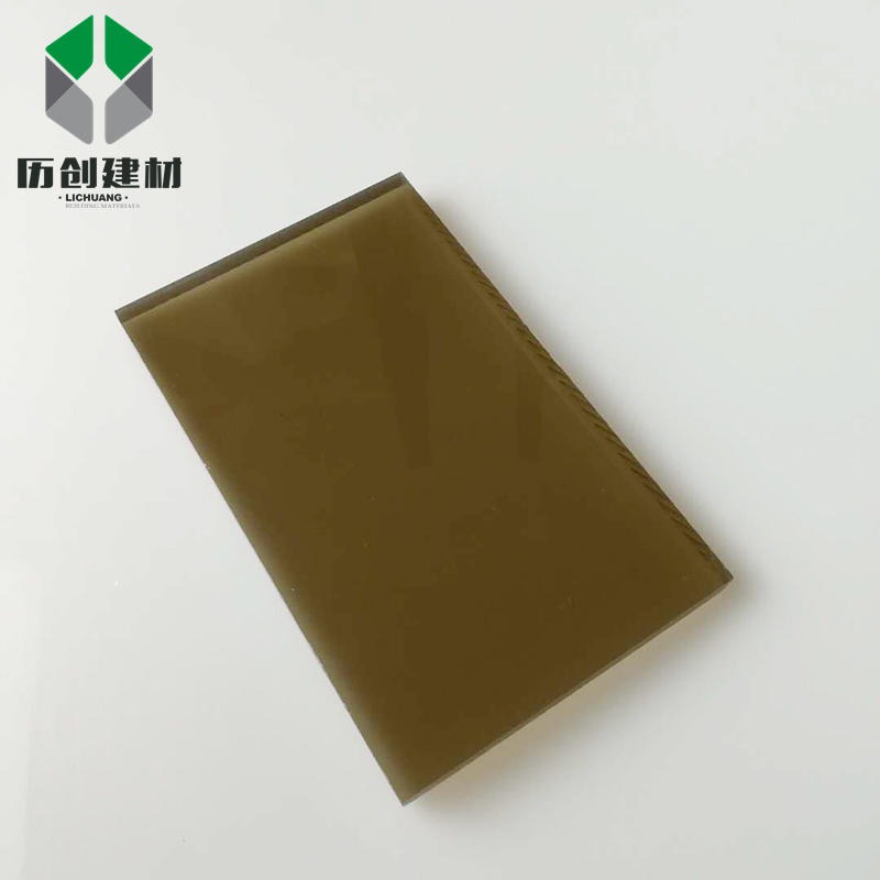 广东珠海 3mm茶色 PC实心耐力板  有机玻璃板 户外采光遮阳板实心耐力板