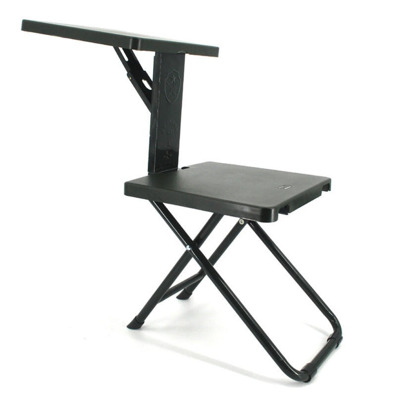 钢制折叠椅制式多用户外便携式折叠学习椅工程塑料培训椅带写字板折叠凳