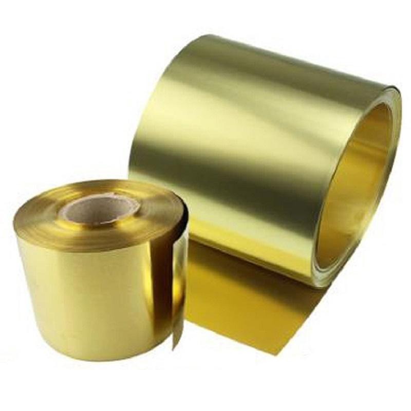 镜面H70黄铜带免费分条，电子元器件用H68黄铜带，龙腾0.02mm黄铜箔图片