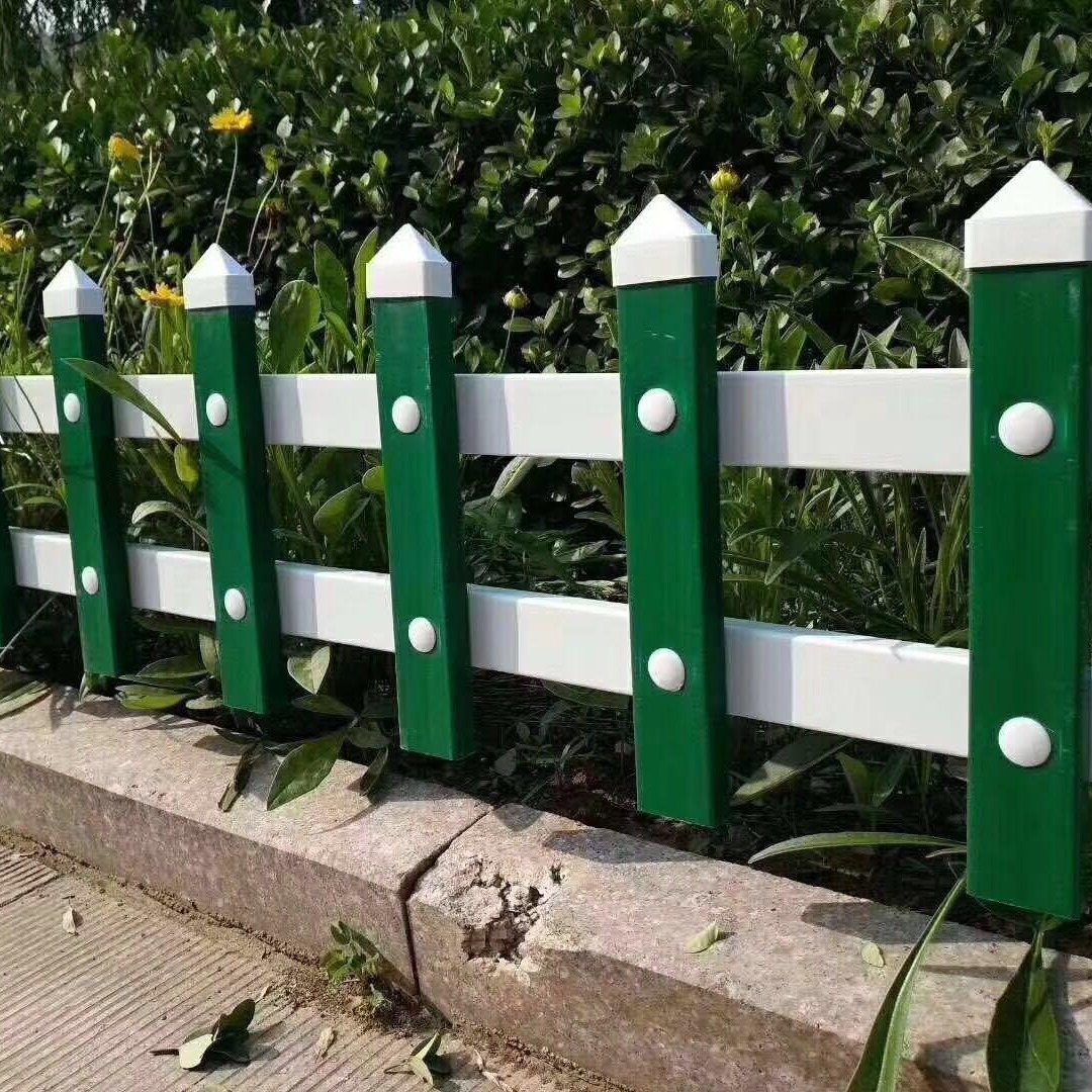 社区新民居工地草坪花园PVC塑钢围栏厂家直销小区花园塑料栅栏