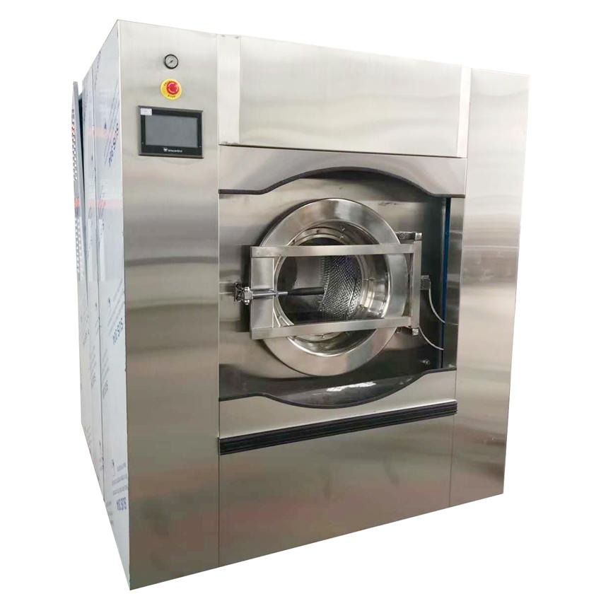 100kg工业洗衣机 桓宇全自动洗脱机 贵港大型水洗机 内胆外缸面板均为SUS304不锈钢材质制作
