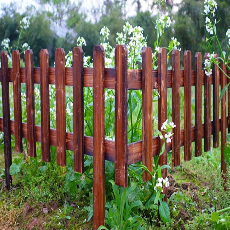 佳星草坪护栏 户外庭院草坪木栅栏防腐木栏杆围栏厂家供应