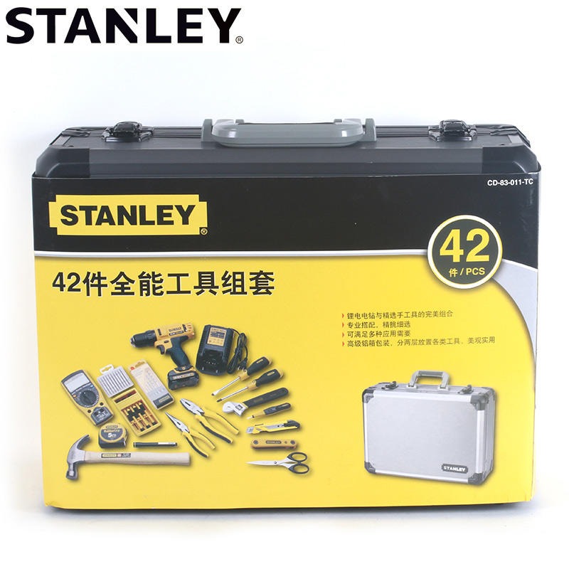 史丹利工具42件多功能工具组套锂电钻套装CD-83-011-TC  STANLEY工具图片