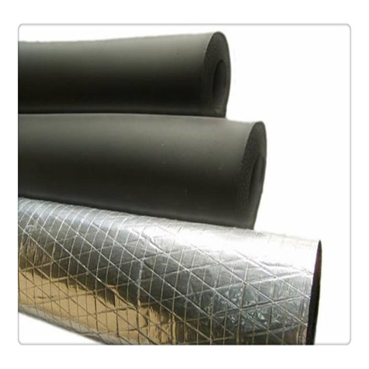厂家定制隔音隔热橡塑管 铝箔背胶橡塑板管 橡塑海绵保温板