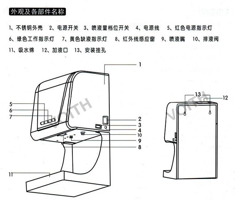 手消毒器厂家 择福伊特手消毒器厂 广州名牌自动手消毒器产品示例图16