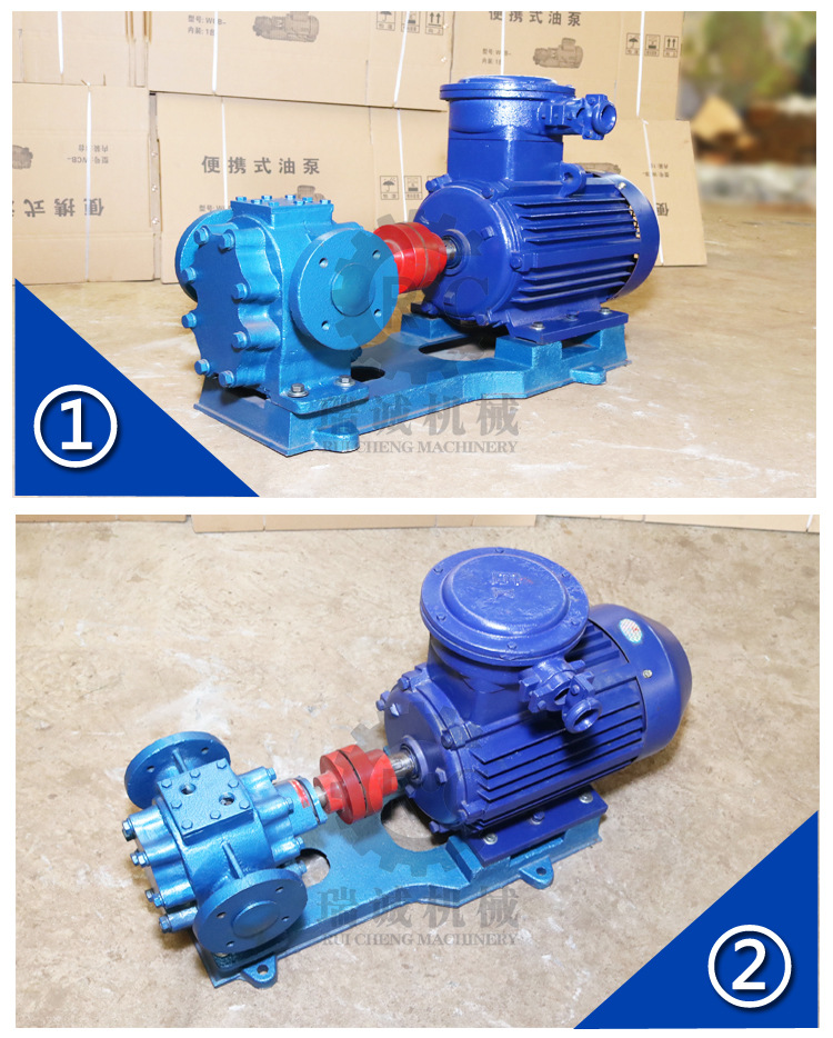 LQB18沥青保温泵 铸铁电动大流量齿轮泵 沥青夹层保温齿轮油泵示例图6