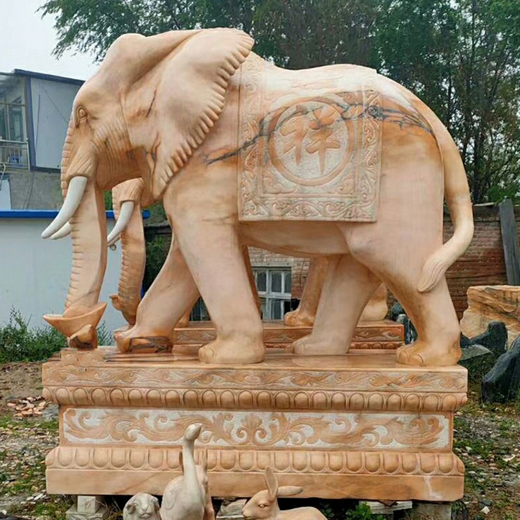 招财石雕大象 精品青石大象石雕 石雕大象供应