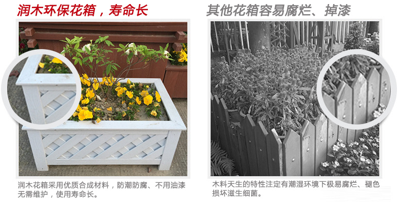 广东花箱 厂家 加工定制pvc成品花箱 道路移动花箱 景观绿化花箱示例图27