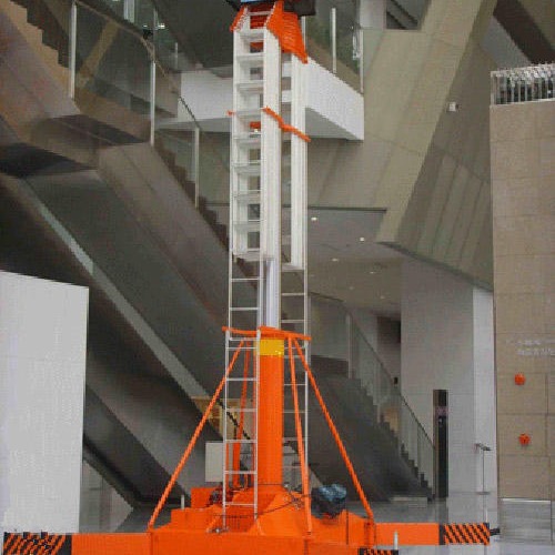 移动行走高空升降梯 双梯套缸式平台 启运肥东县工业设备升降梯直销